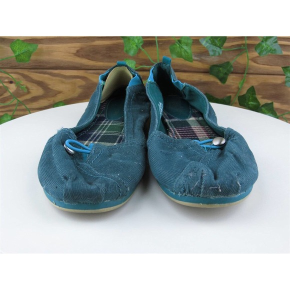 Faded Glory Size 9 Flat Shoes Green Fabric Women‎ M - Picture 2 of 11